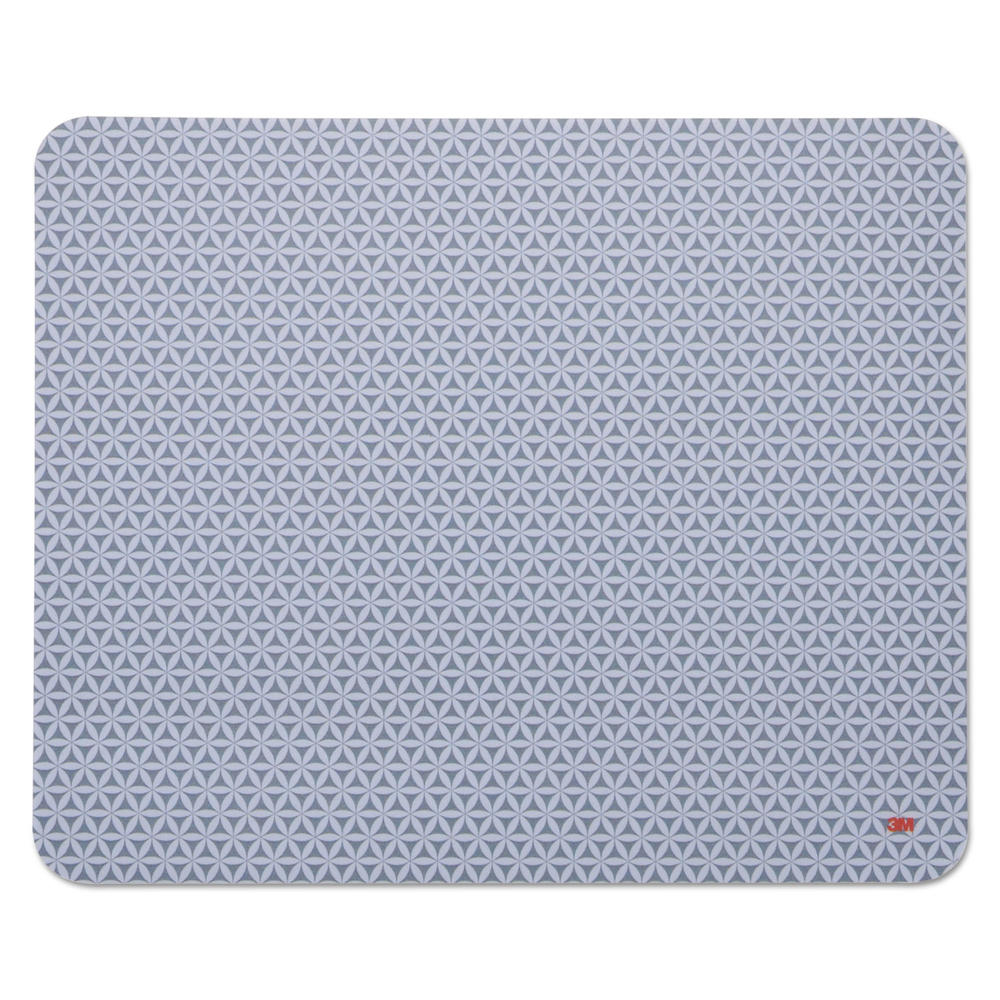 3M MMMMP200PS Precise Mouse Pad, Nonskid Repositionable Adhesive Back, 8 1/2 x 7, Gray/Bitmap
