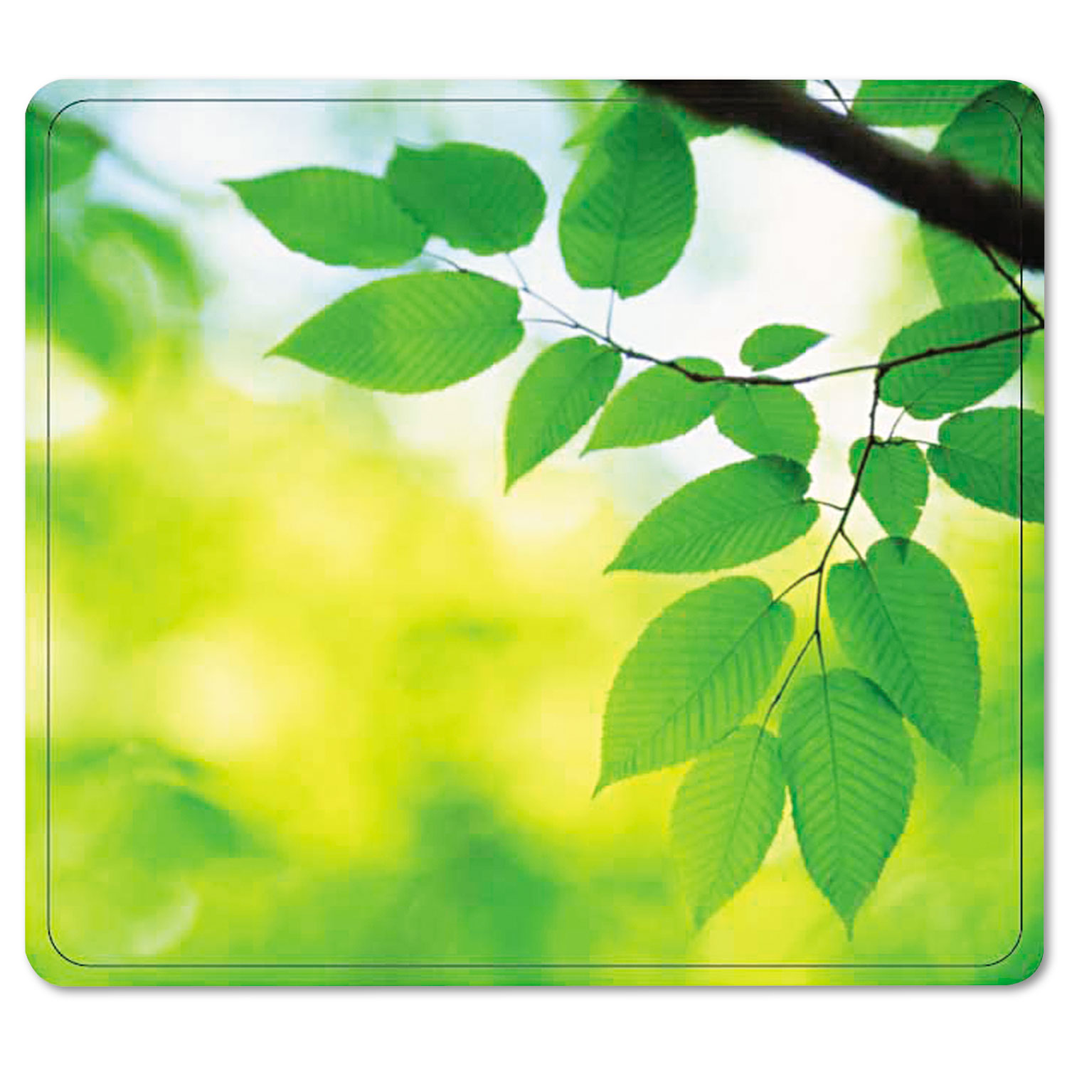 Fellowes FEL5903801 Recycled Mouse Pad, Nonskid Base, 7 1/2 x 9, Leaves