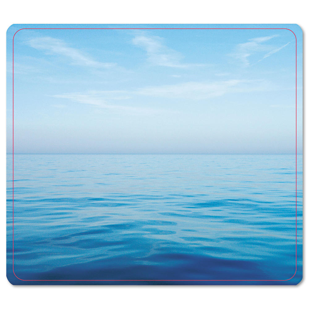 Fellowes FEL5903901 Recycled Mouse Pad, Nonskid Base, 7 1/2 x 9, Blue Ocean