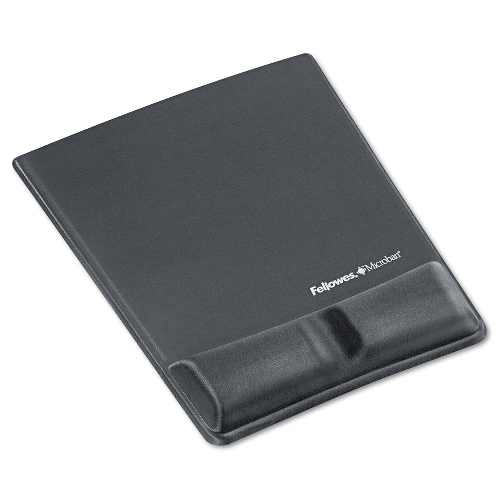 Fellowes FEL9184001 Memory Foam Wrist Support w/Attached Mouse Pad, Graphite