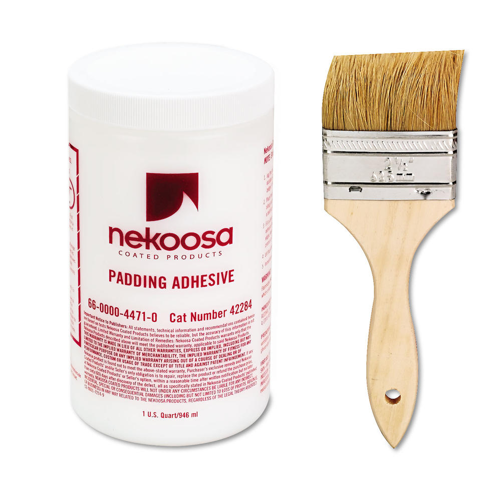 Nekoosa NEK42284 Coated Products Fan-out Padding Adhesive, 32 oz, Liquid