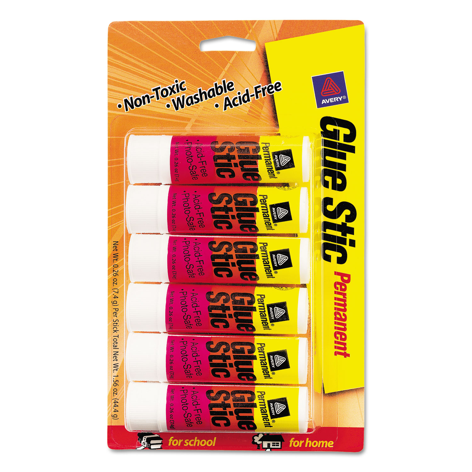 Avery AVE98095 Permanent Glue Stics, White Application, .26 ...