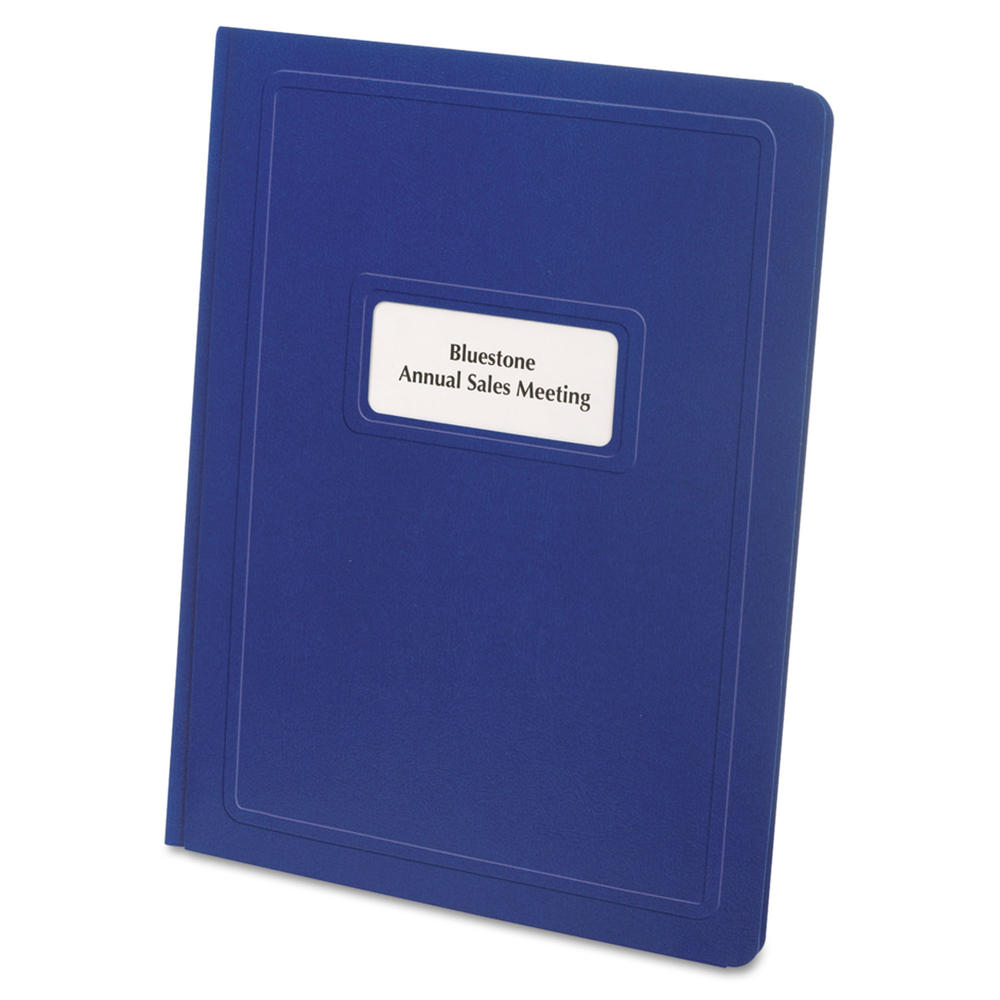 Oxford OXF58602 Report Cover, Title Window, 3 Fasteners, Letter, Royal Blue, 25/Box