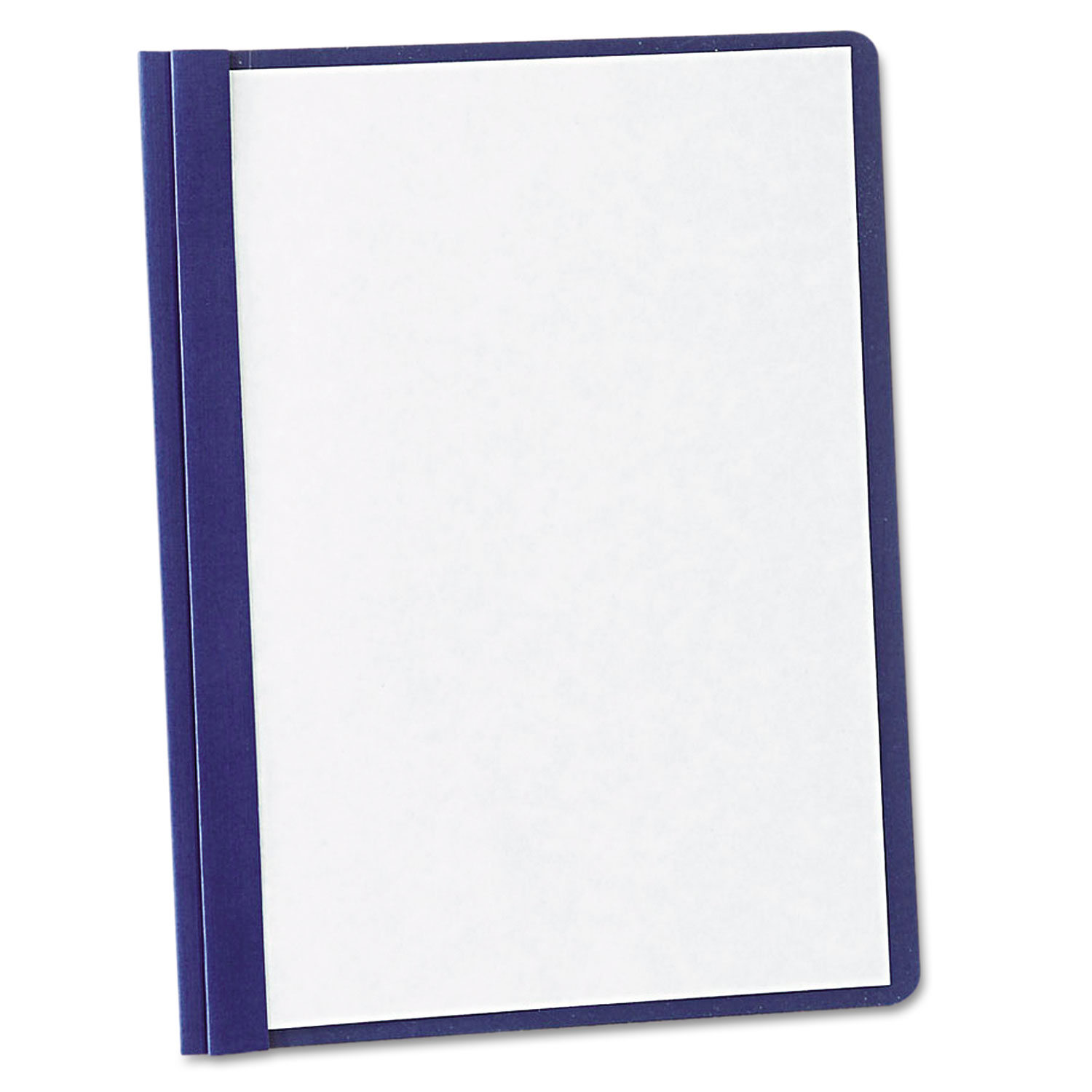 Oxford oxf50443 Paper Report Cover, Tang Clip, Letter, 1/2" Capacity, Clear/Navy, 5/Pack