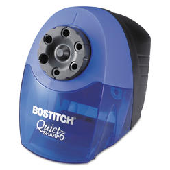 Stanley Bostitch Bostitch QuietSharp 6 Heavy Duty Classroom Electric Pencil Sharpener, 6-Holes, Blue (EPS10HC)