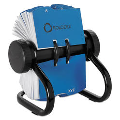 rolodex - card file - rotary business card file, 400-card capacity, black - rolodex rotary business card file