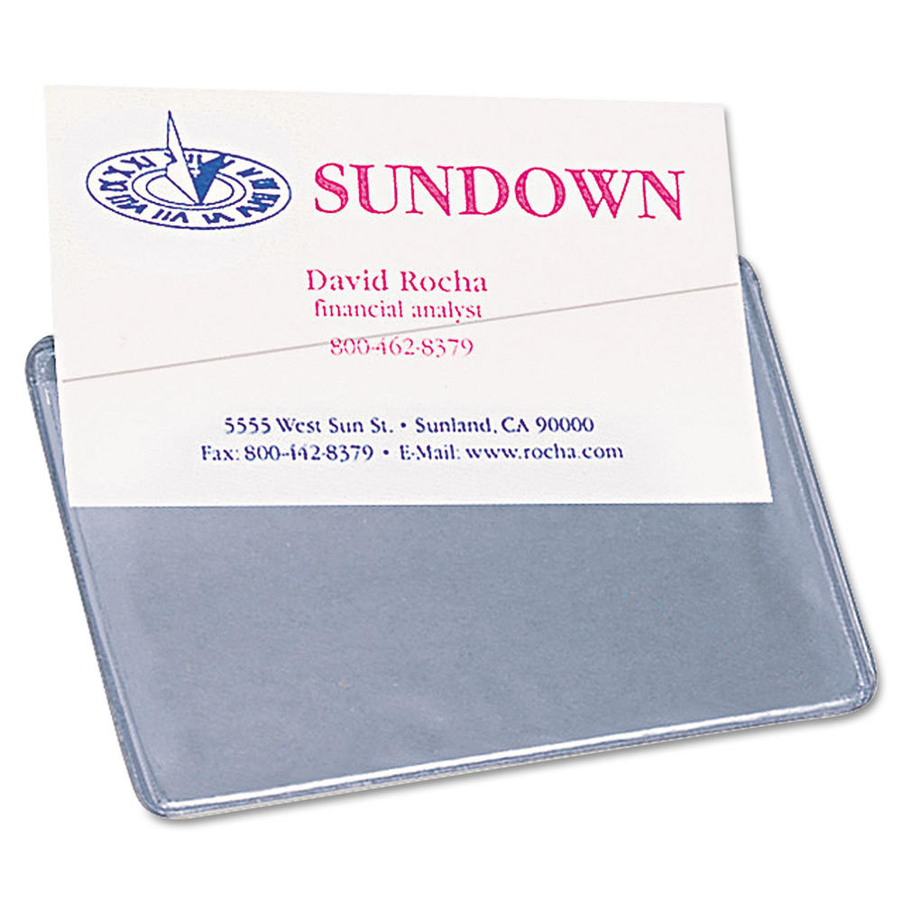 Avery AVE73720 SelfAdhesive Business Card Holders, Top Load, 31/2 x 2