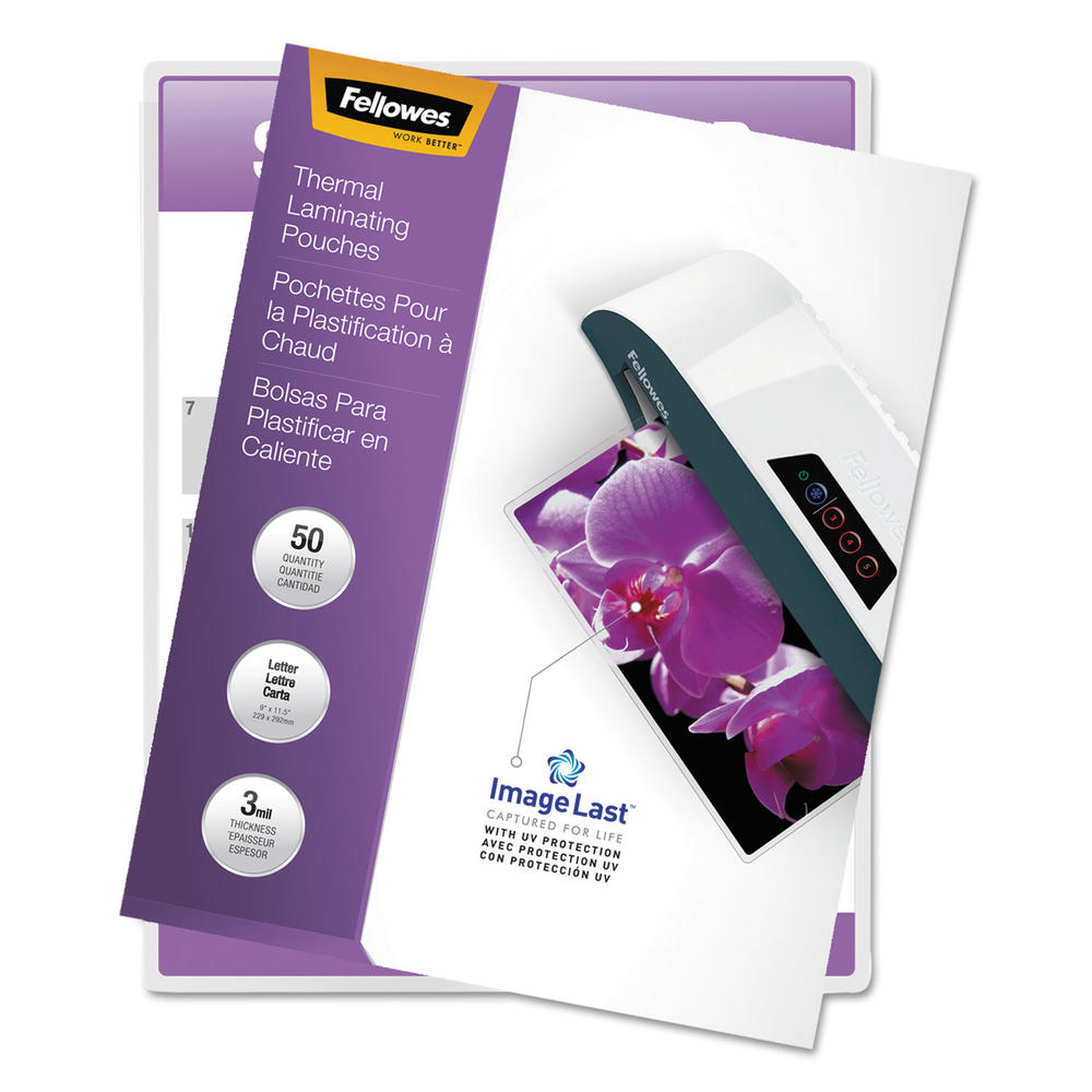 Fellowes FEL52225 ImageLast Laminating Pouches with UV Protection, 3mil, 11 1/2 x 9, 50/Pack