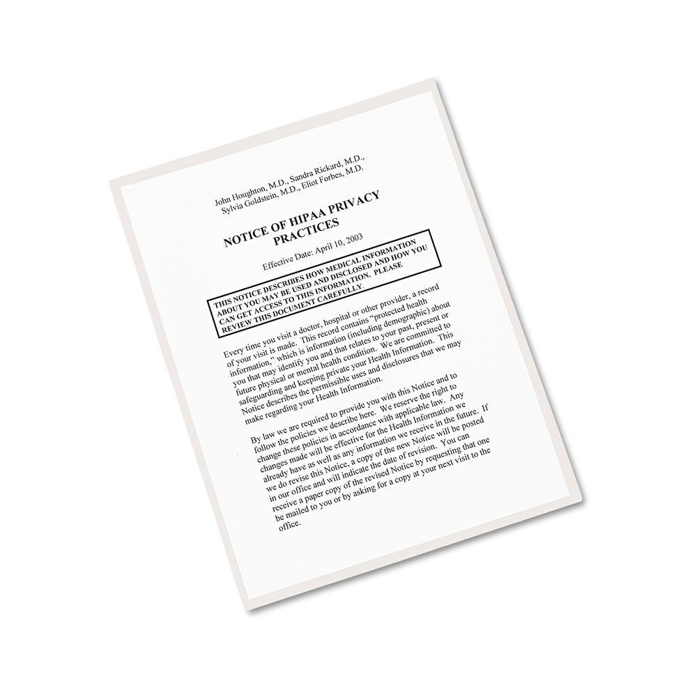 Avery AVE73603 Clear SelfAdhesive Laminating Sheets, 3 mil, 9 x 12, 10