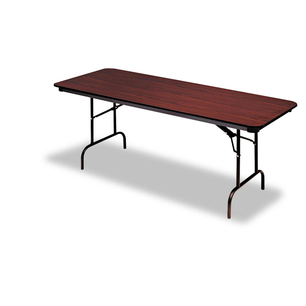 Iceberg ICE55214 Premium Wood Laminate Folding Table, Rectangular, 60w x 30d x 29h, Mahogany