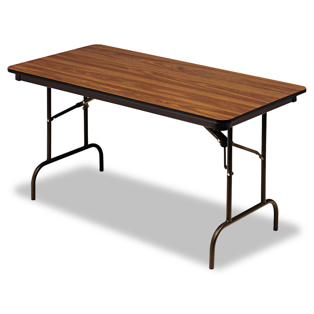 Iceberg ICE55215 Premium Wood Laminate Folding Table, Rectangular, 60w x 30d x 29h, Oak