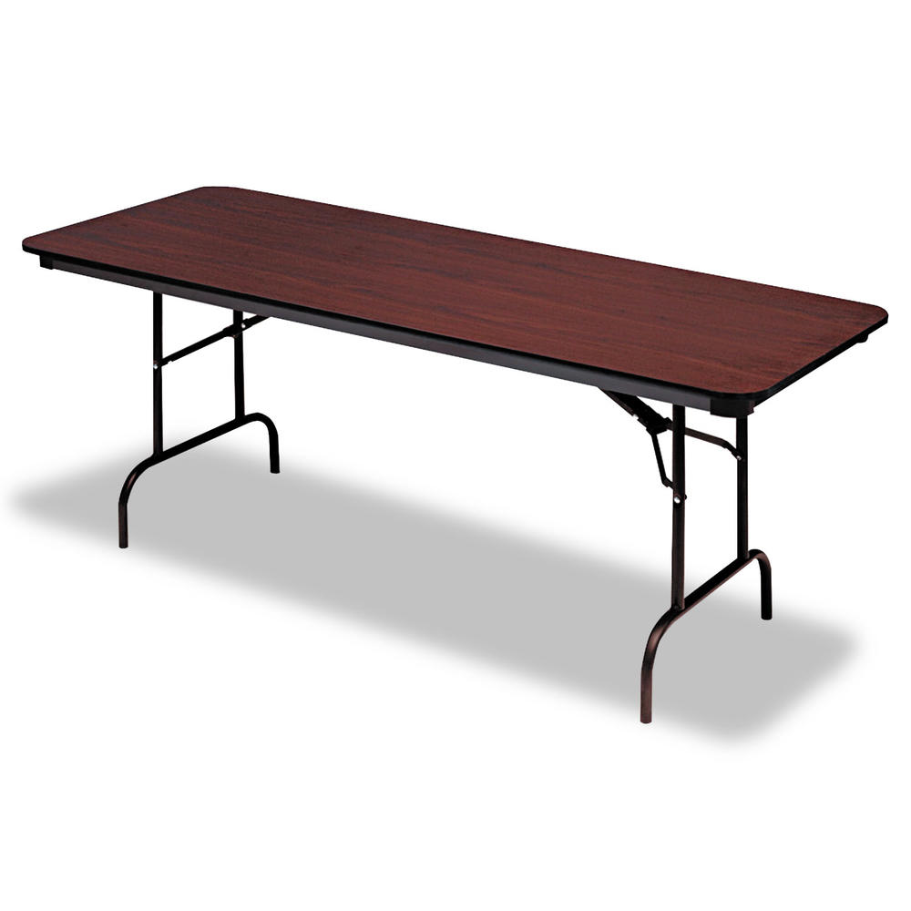 Iceberg ICE55224 Premium Wood Laminate Folding Table, Rectangular, 72w x 30d x 29h, Mahogany