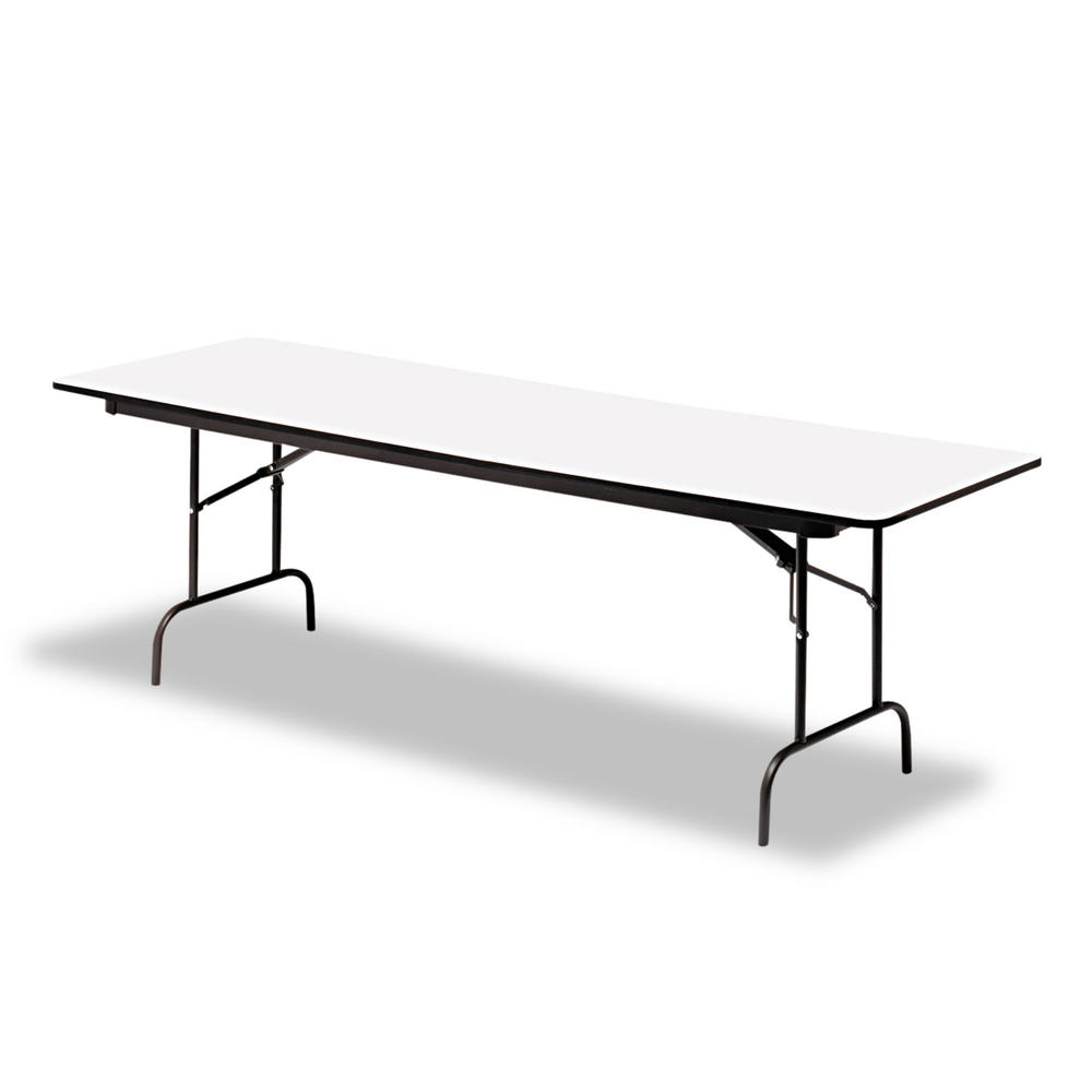 Iceberg ICE55227 Premium Wood Laminate Folding Table, Rectangular, 72w x 30d x 29h, Gray/Charcoal