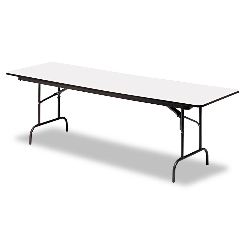 Iceberg ICE55237 Premium Wood Laminate Folding Table, Rectangular, 96w x 30d x 29h, Gray/Charcoal