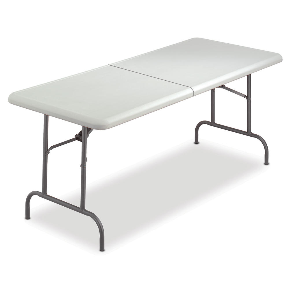 Iceberg ICE65453 IndestrucTables Too Bifold Resin Folding Table, 60w x 30d x 29h, Platinum