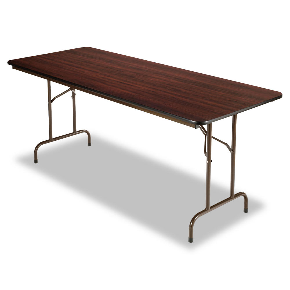 Alera ALEFT727230WA Wood Folding Table, Rectangular, 72w x 29 3/4d x 29h, Walnut
