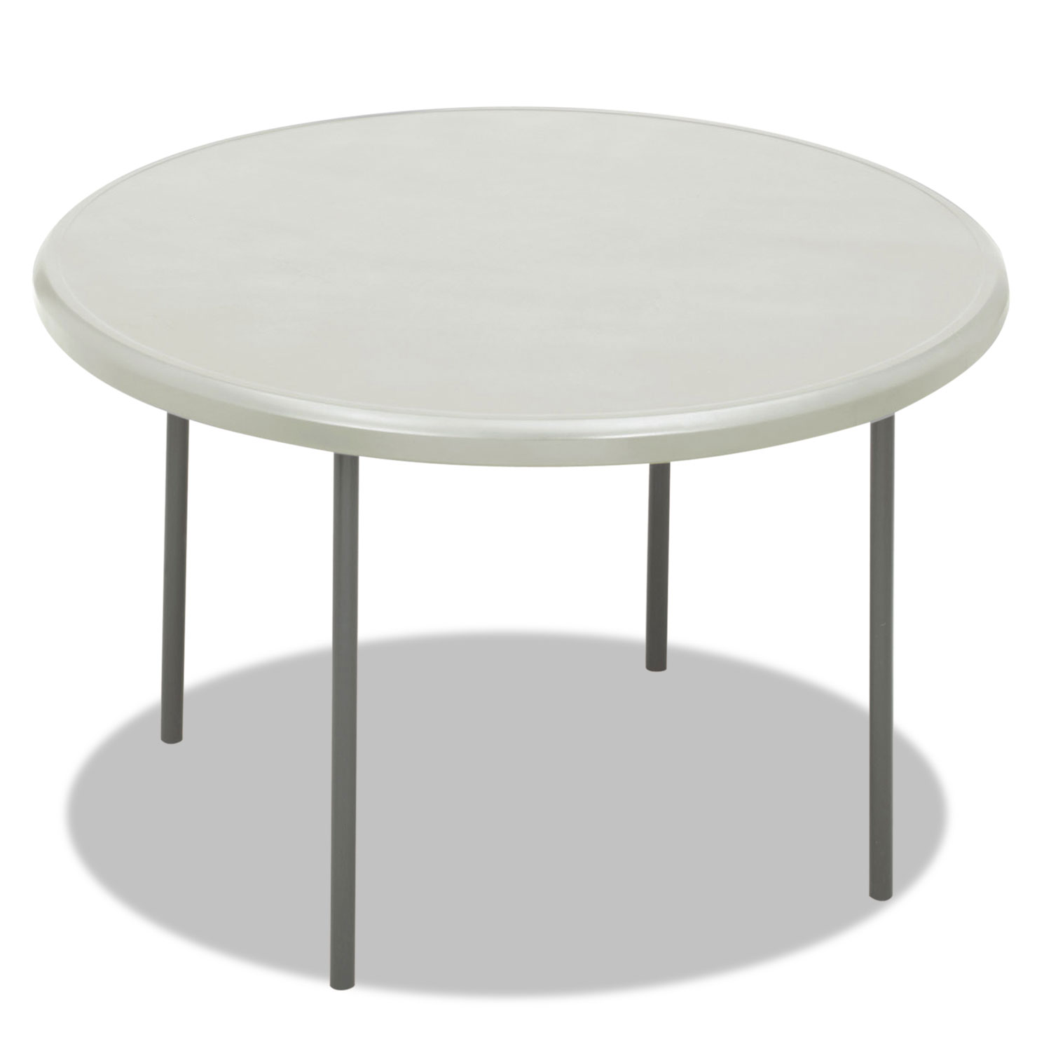 Iceberg ICE65243 IndestrucTables Too 1200 Series Resin Folding Table, 48 dia x 29h, Platinum