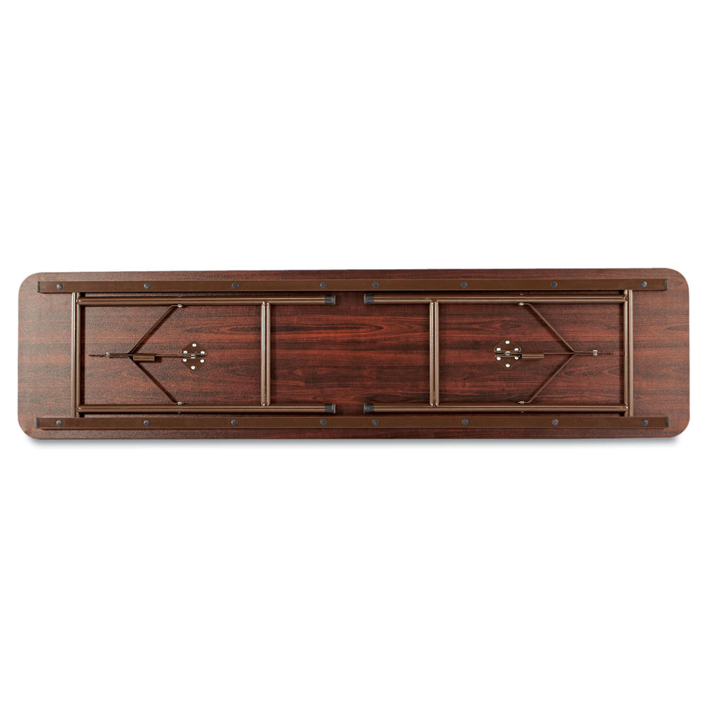 Alera ALEFT727218WA Wood Folding Table, Rectangular, 72w x 18d x 29h, Walnut