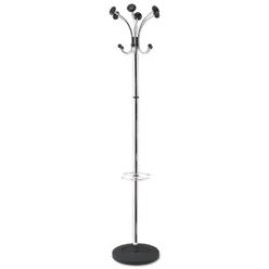 Alba, Inc Alba- Inc ABAPMCLAS Coat Stand- 6 Round Pegs-6 Hooks- 70in. H- Stainless Steel