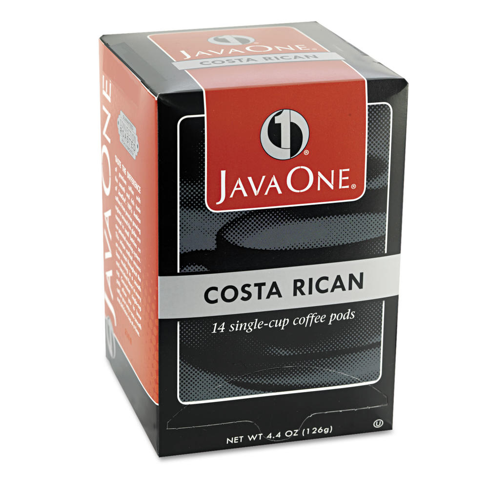 Java One JAV30400 Coffee Pods, Estate Costa Rican Blend, Single Cup, 14/Box