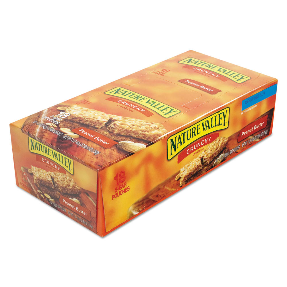 Nature Valley AVTSN3355 Granola Bars, Peanut Butter Cereal, 1.5oz Bar, 18/Box