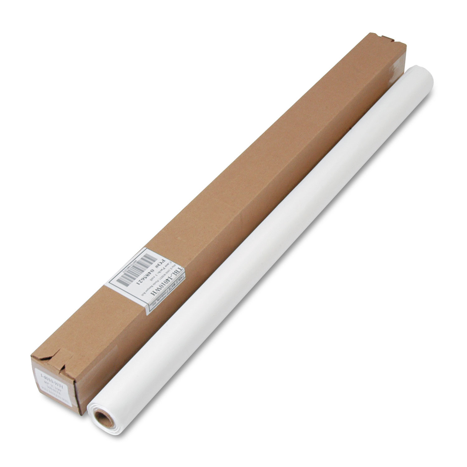 Tablemate TBLI4010WH Table Set Plastic Banquet Roll, Table Cover, 40" x 100ft, White