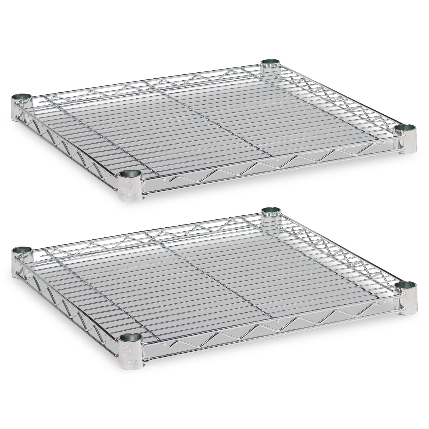 Alera Industrial Wire Shelving Extra Wire Shelves, 18w x 18d, Silver, 2 Shelves/Carton