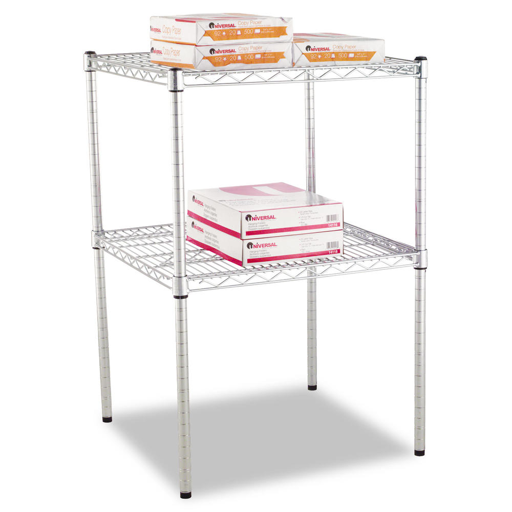Alera Industrial Wire Shelving Extra Wire Shelves, 24w x 24d, Silver, 2 Shelves/Carton