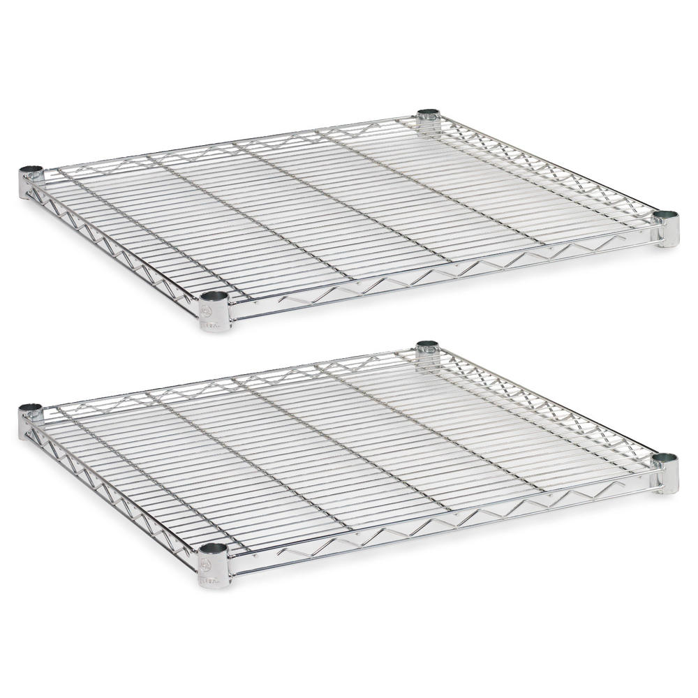 Alera Industrial Wire Shelving Extra Wire Shelves, 24w x 24d, Silver, 2 Shelves/Carton