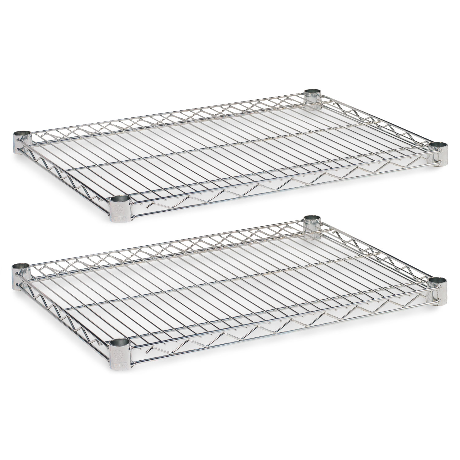 Alera Industrial Wire Shelving Extra Wire Shelves, 24w x 18d, Silver, 2 Shelves/Carton