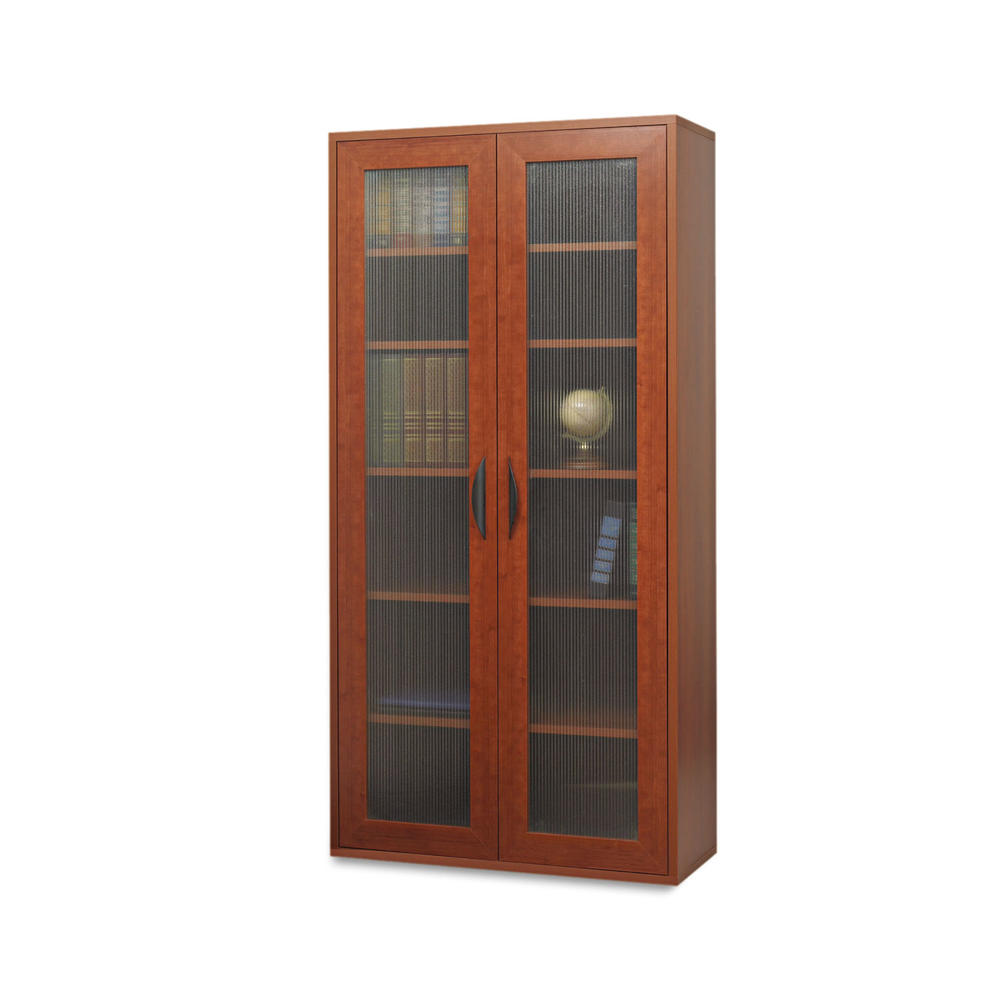 Safco Apr&#232;s Tall Two-Door Cabinet, 29-3/4w x 11-3/4d x 59-1/2h, Cherry