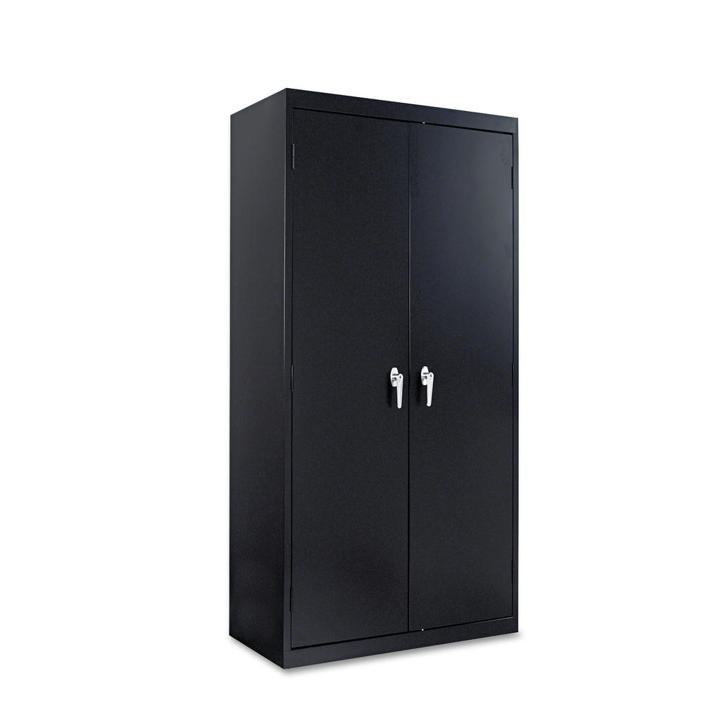 Alera Assembled 72" High Storage Cabinet, w/Adjustable Shelves, 36w x 18d, Black