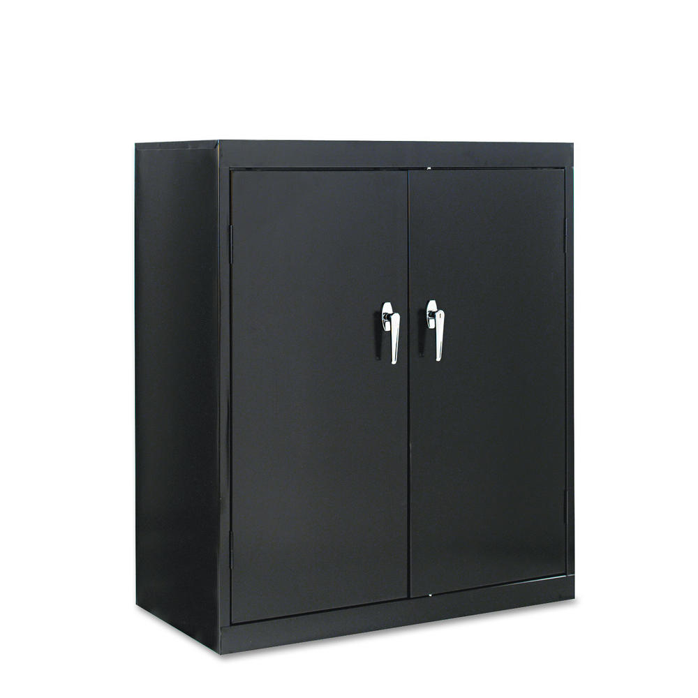 Alera Assembled 42" High Storage Cabinet, w/Adjustable Shelves, 36w x 18d, Black