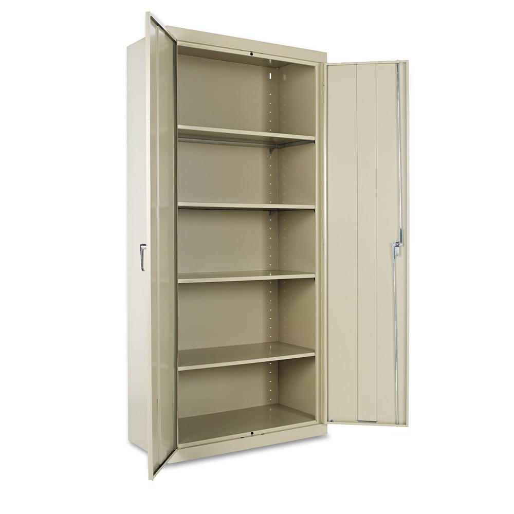 Alera Assembled 78" High Storage Cabinet, w/Adjustable Shelves, 36w x 18d, Putty