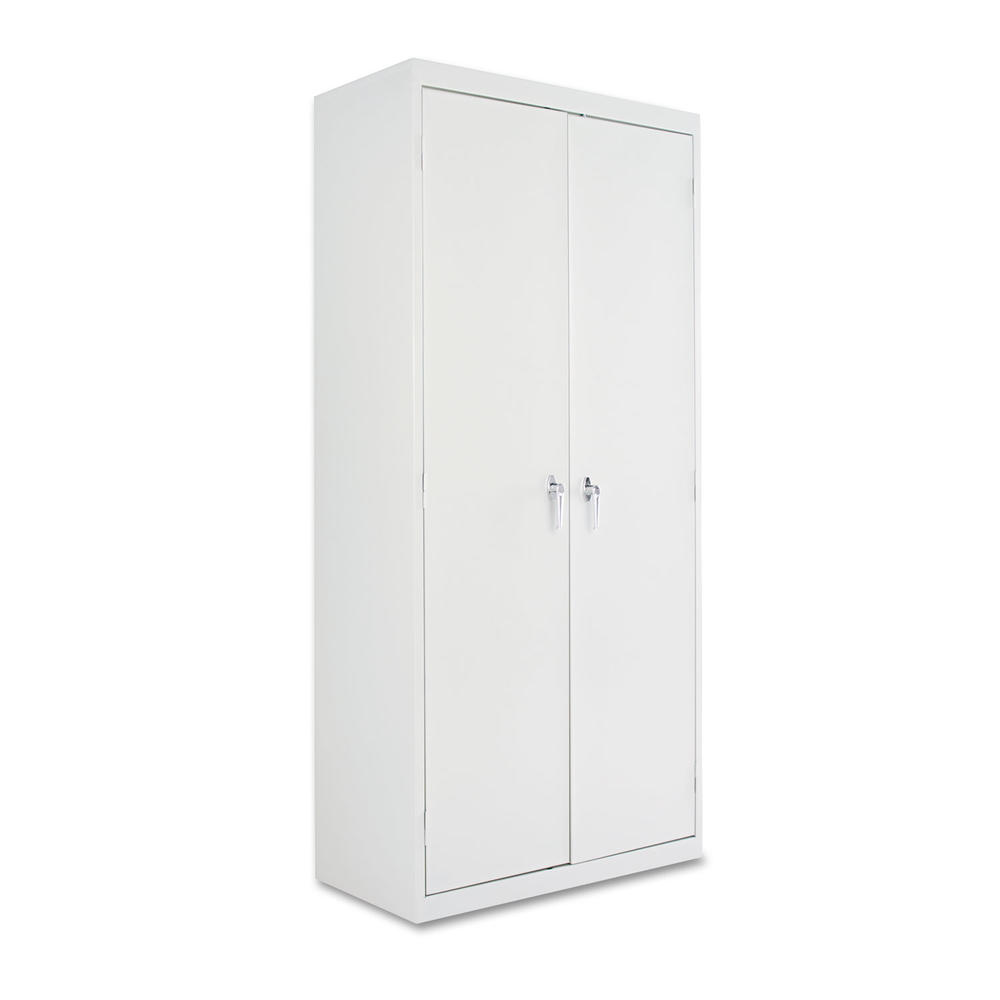 Alera Assembled 78" High Storage Cabinet, w/Adjustable Shelves, 36w x 18d, Light Gray