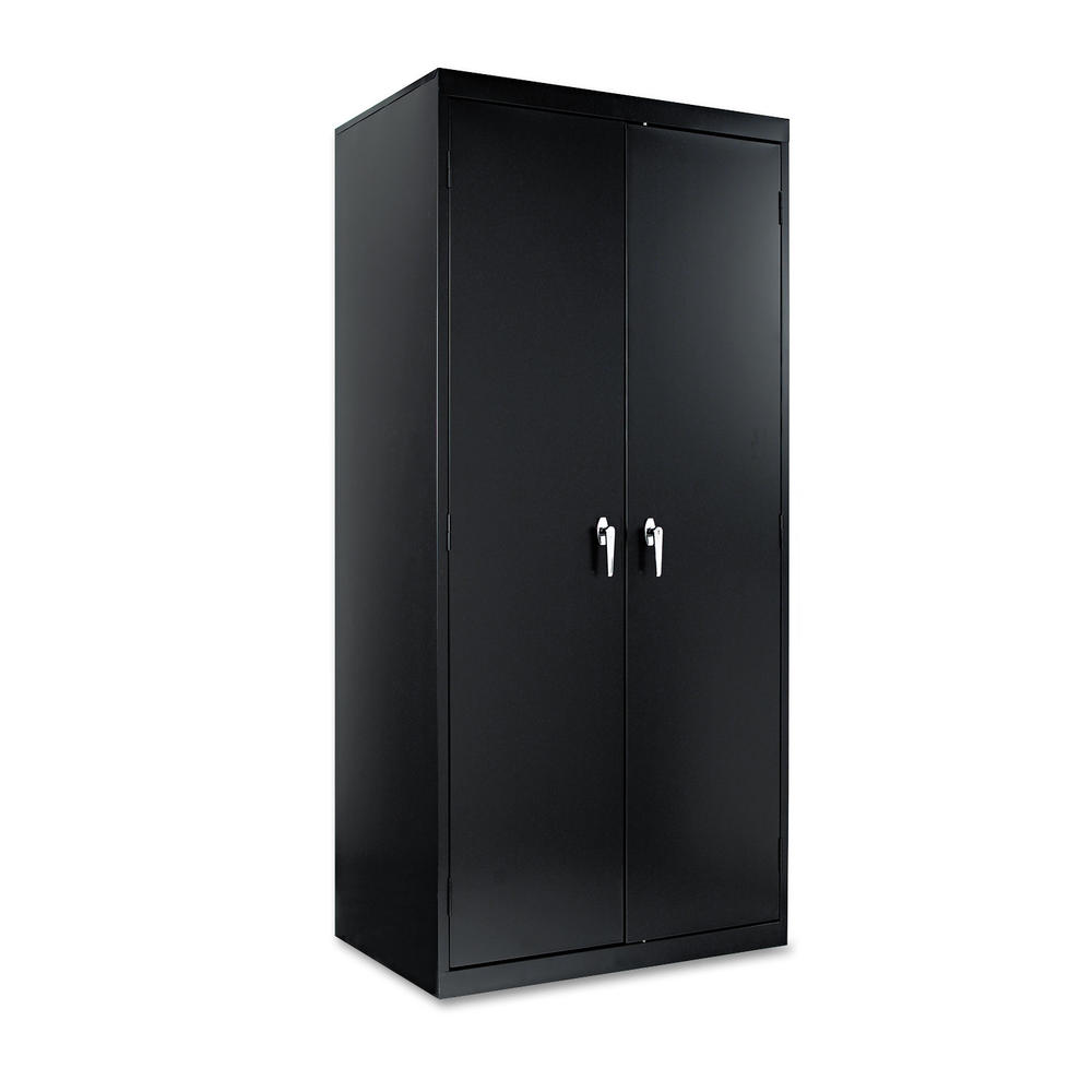 Alera Assembled 78" High Storage Cabinet, w/Adjustable Shelves, 36w x 24d, Black