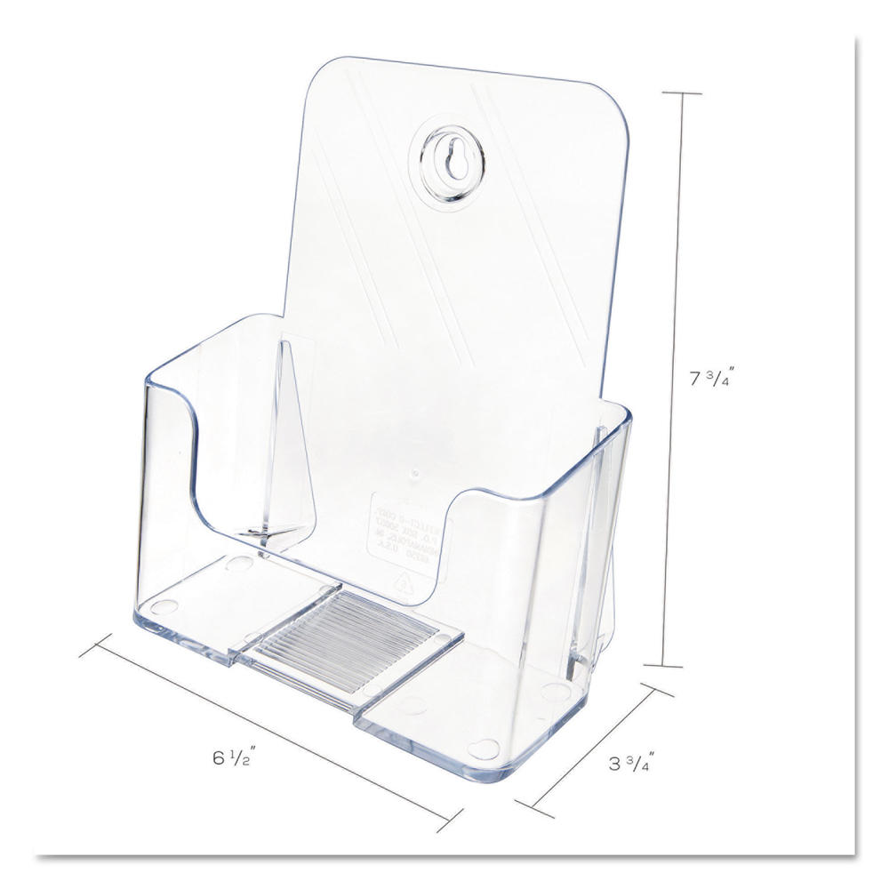 Deflect-O DEF74901 DocuHolder for Countertop or Wall Mount Use, 6 1/2w x 3 3/4d x 7 3/4h, Clear