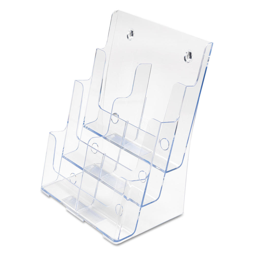 Deflect-O DEF77401 Multi Compartment DocuHolder, Six Compartments, 9 5/8w x 6 1/4d x 12 5/8h, Clear