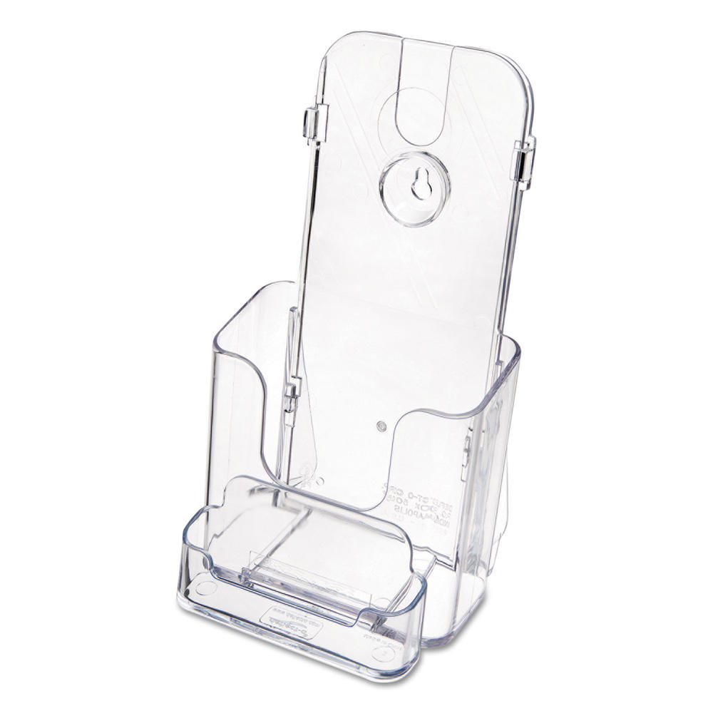 Deflect-O DEF78601 DocuHolder for Countertop or Wall Mount Use, 4 3/8w x 4 1/4d x 7 3/4h, Clear