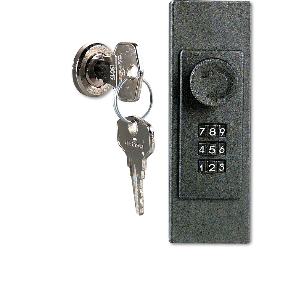 Durable DBL196623 Locking Key Cabinet, 36-Key, Brushed Aluminum, Silver, 11 3/4 x 4 5/8 x 11