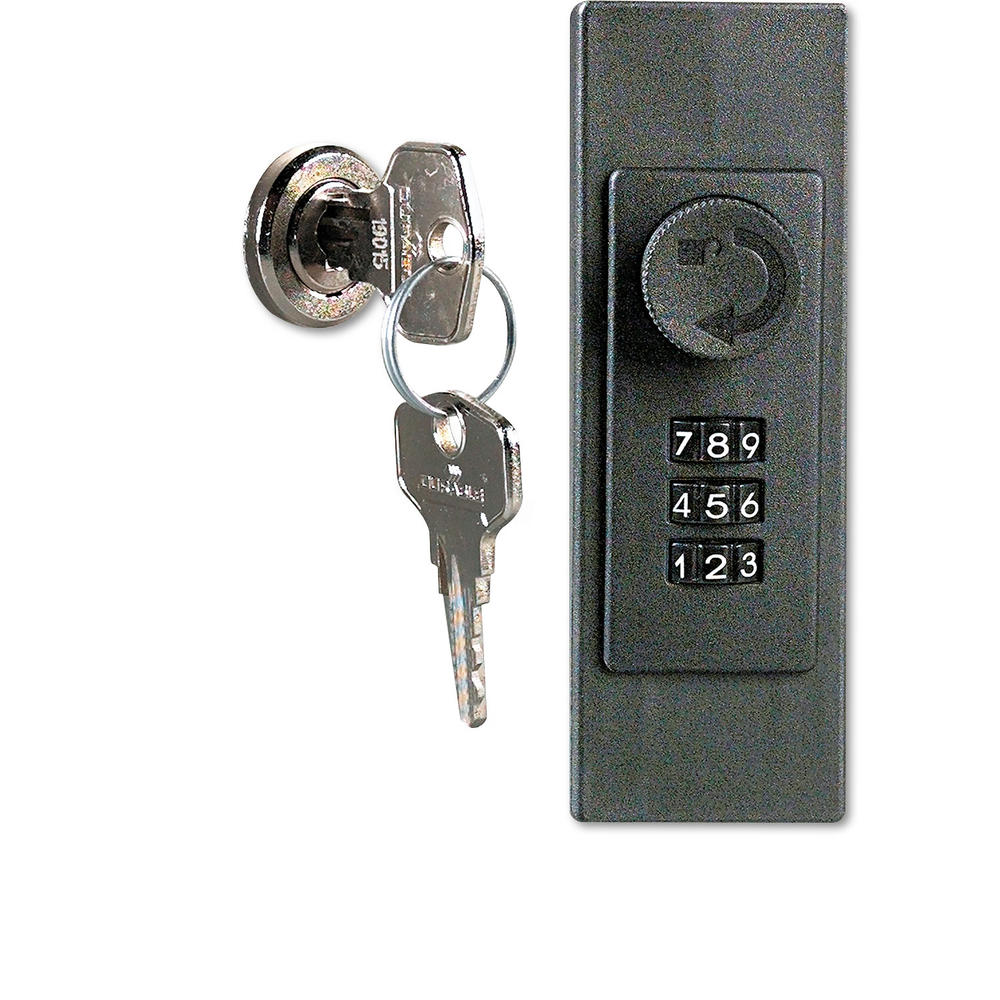 Durable DBL196723 Locking Key Cabinet, 72-Key, Brushed Aluminum, 11 3/4 x 4 5/8 x 15 3/4