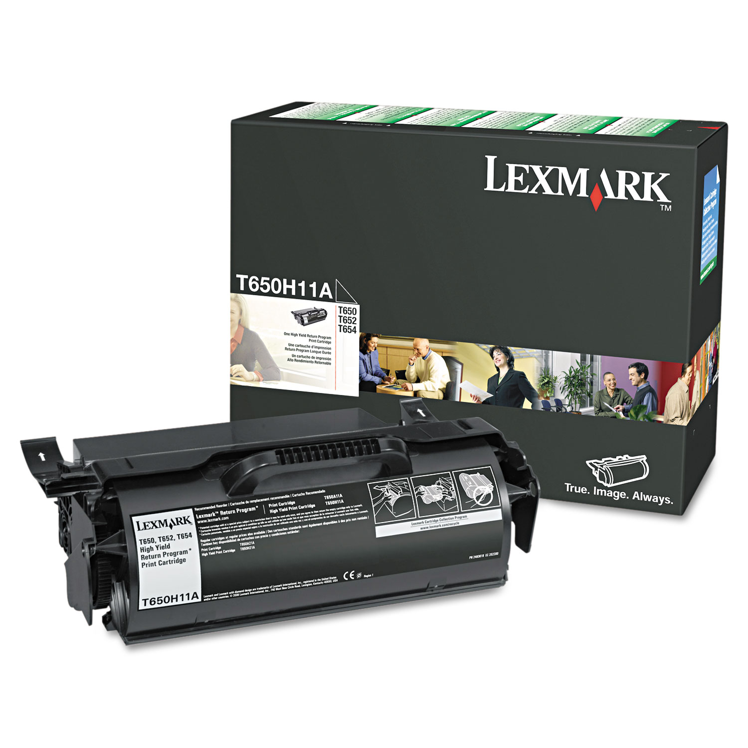Lexmark LEXT650H11A T650H11A High-Yield Toner, 25000 Page-Yield, Black