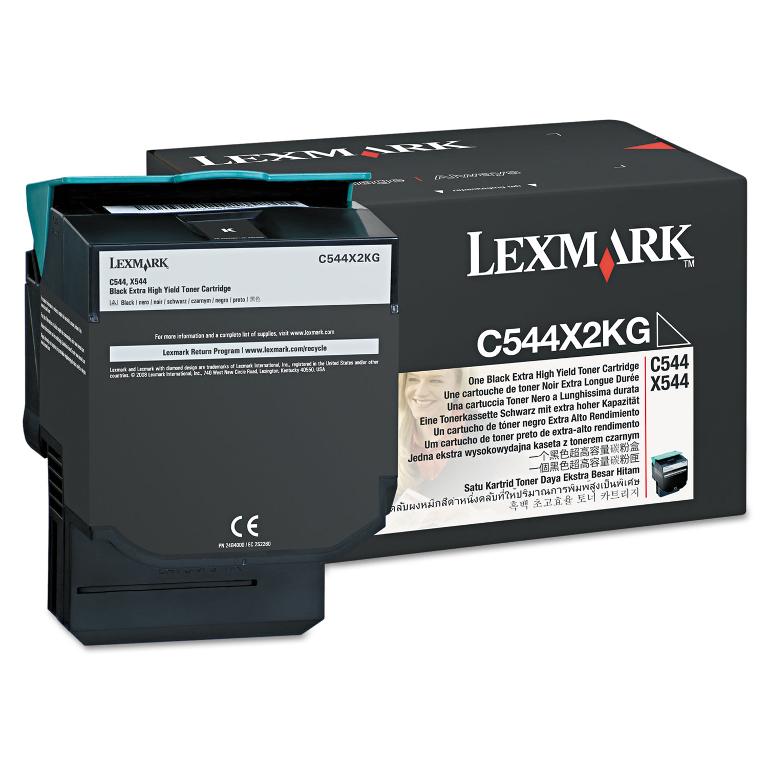 Lexmark LEXC544X2KG C544X2KG Extra High-Yield Toner, 6,000 Page Yield, Black