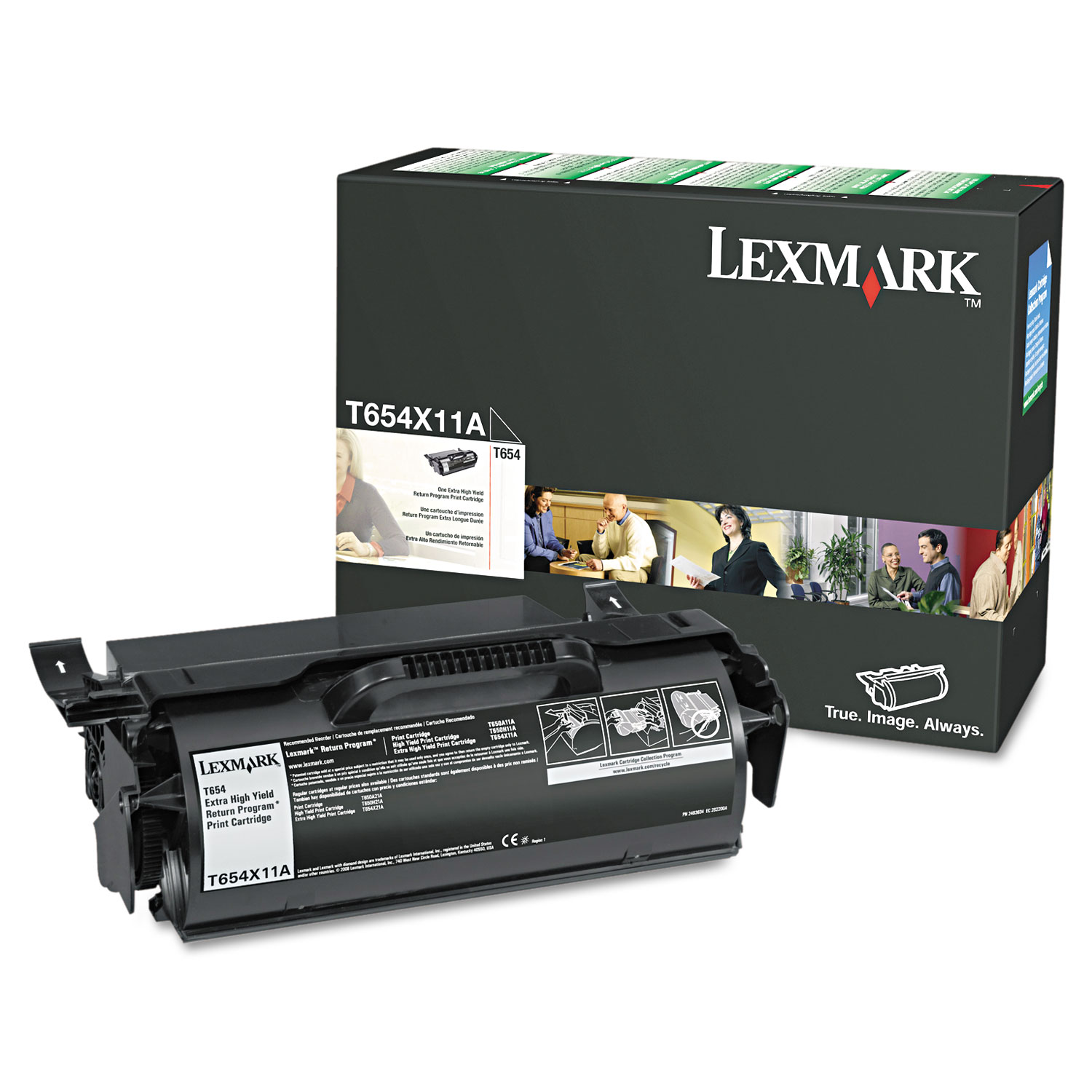 Lexmark LEXT654X11A T654X11A Extra High-Yield Toner, 36000 Page-Yield, Black