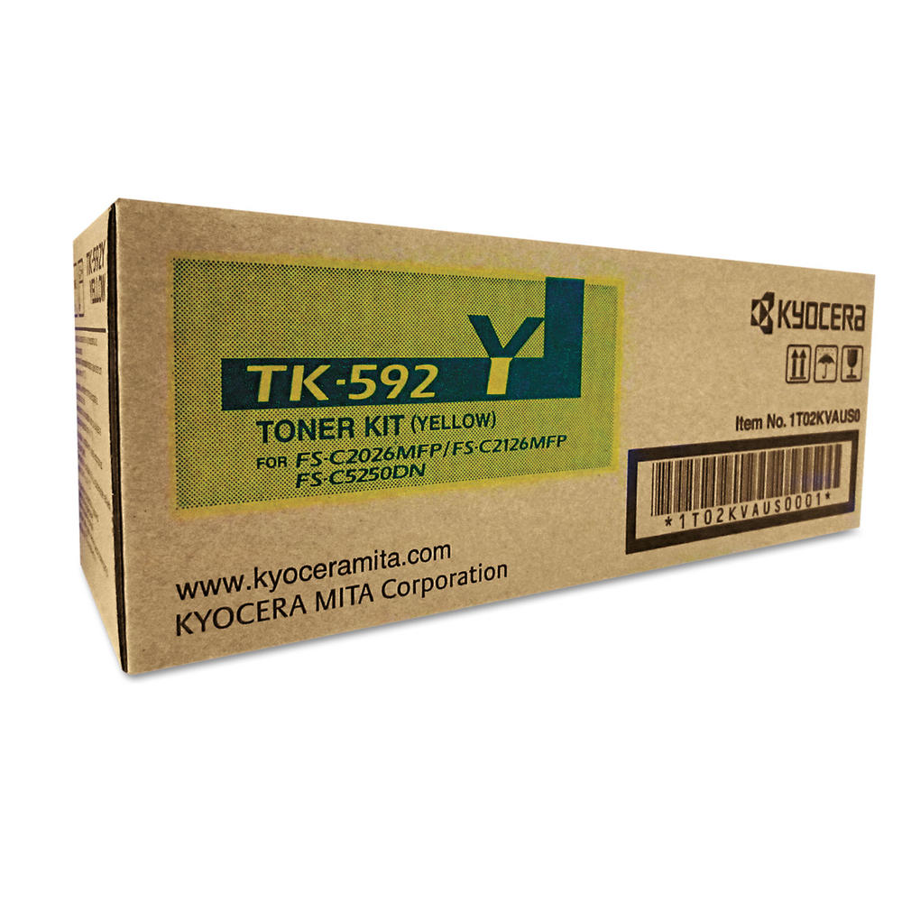 Kyocera KYOTK592Y TK592Y Toner, 7,000 Page-Yield, Yellow