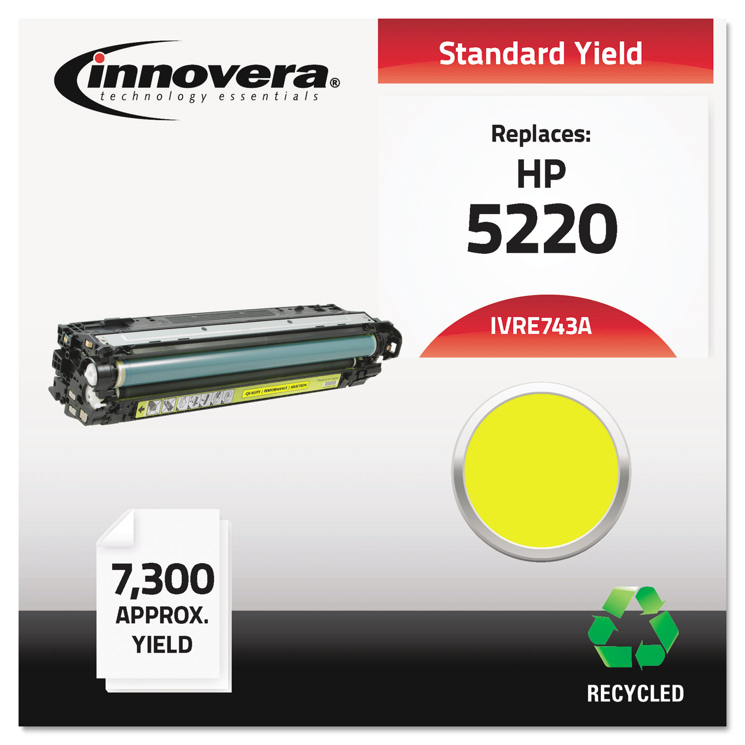 Innovera IVRE742A Remanufactured CE742A (307A) Toner, Yellow