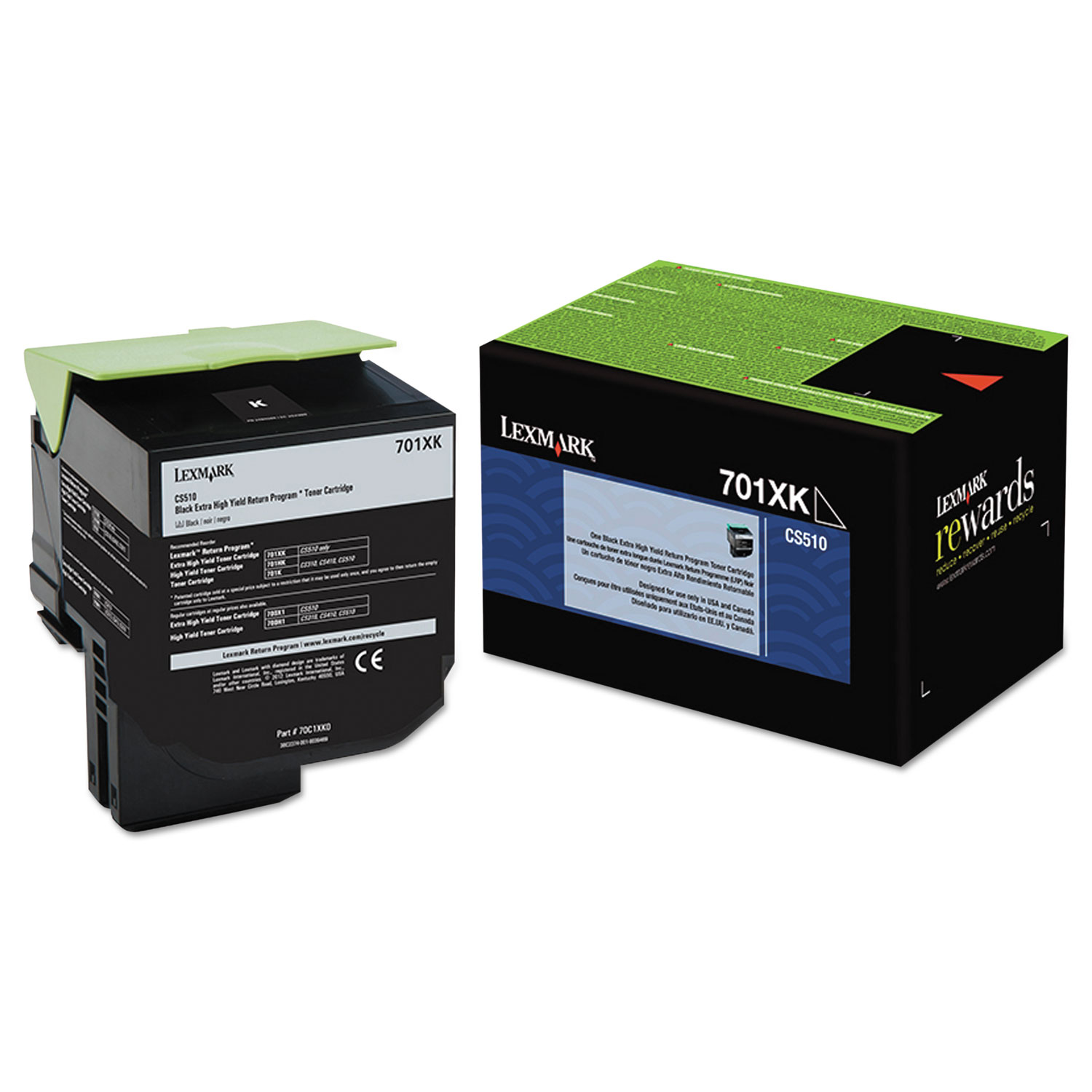 Lexmark LEX70C1XK0 70C1XKO (LEX-701XK) Extra High-Yield Toner ...