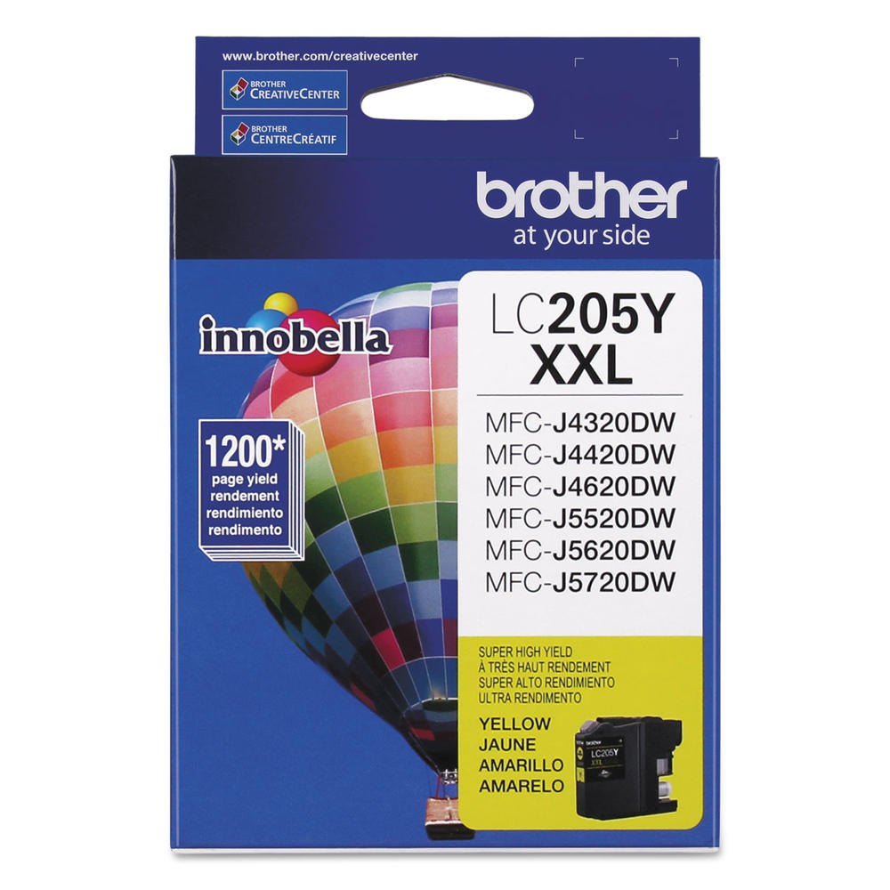 Brother BRTLC205Y LC205Y Innobella Super High-Yield Ink, Yellow