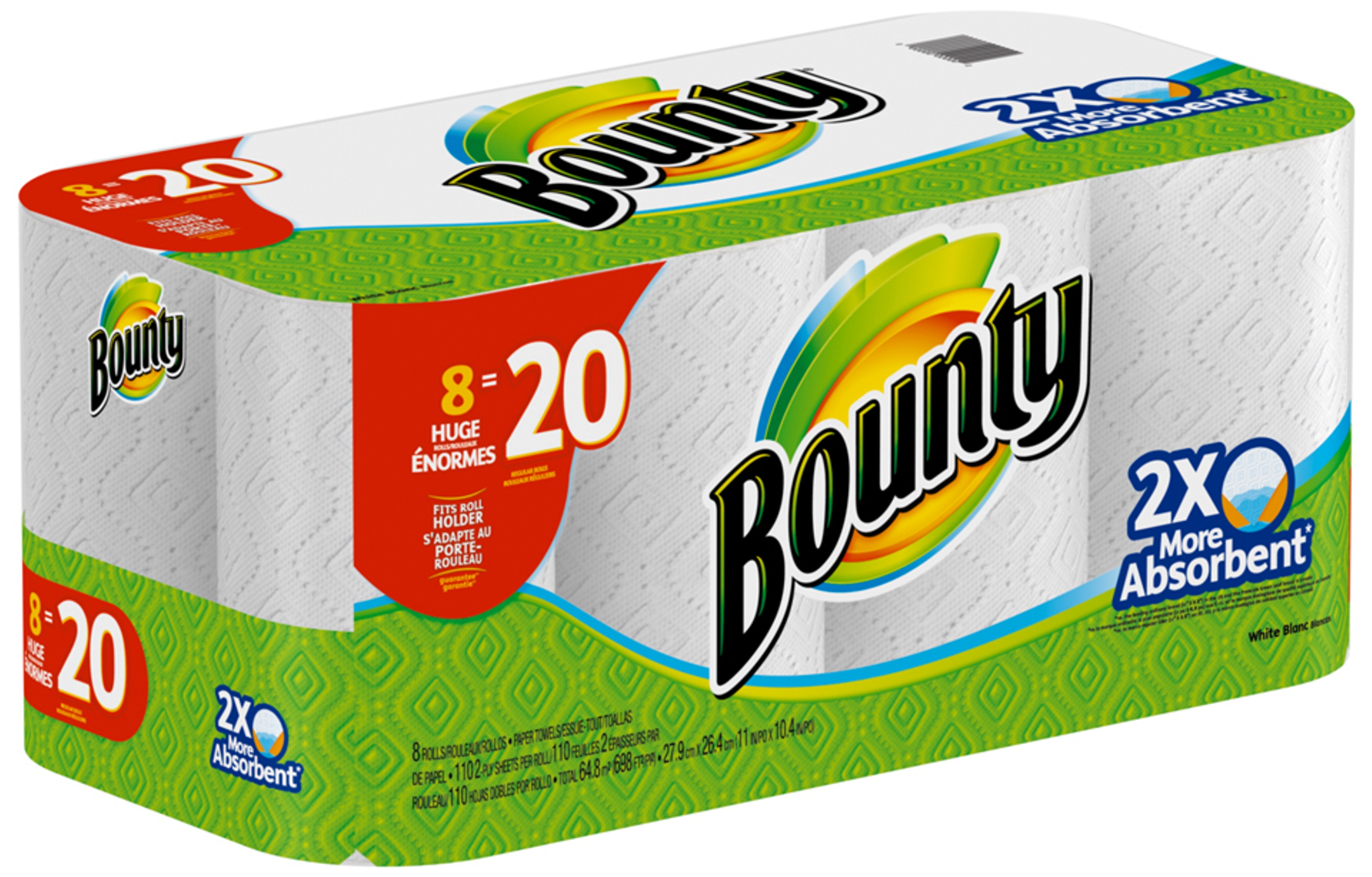 Bounty BNTY BTY 8 HUGE RL  8.8C WHITE 110CT