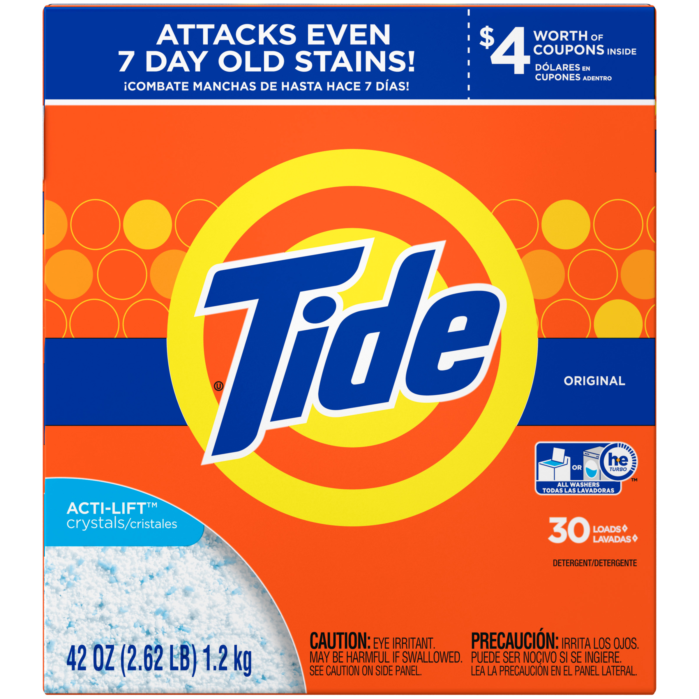 Tide Original HE Turbo Powder Laundry Detergent, 30 Loads ...